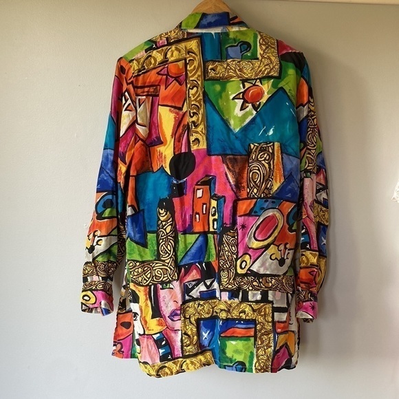 VINTAGE Fashion Network 100% silk blouse - Picture 7 of 11